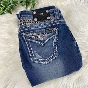 Miss Me Easy Boot Flap Pockets Embellished Size 31 waist 35 length